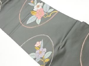 椿模様織出し名古屋帯